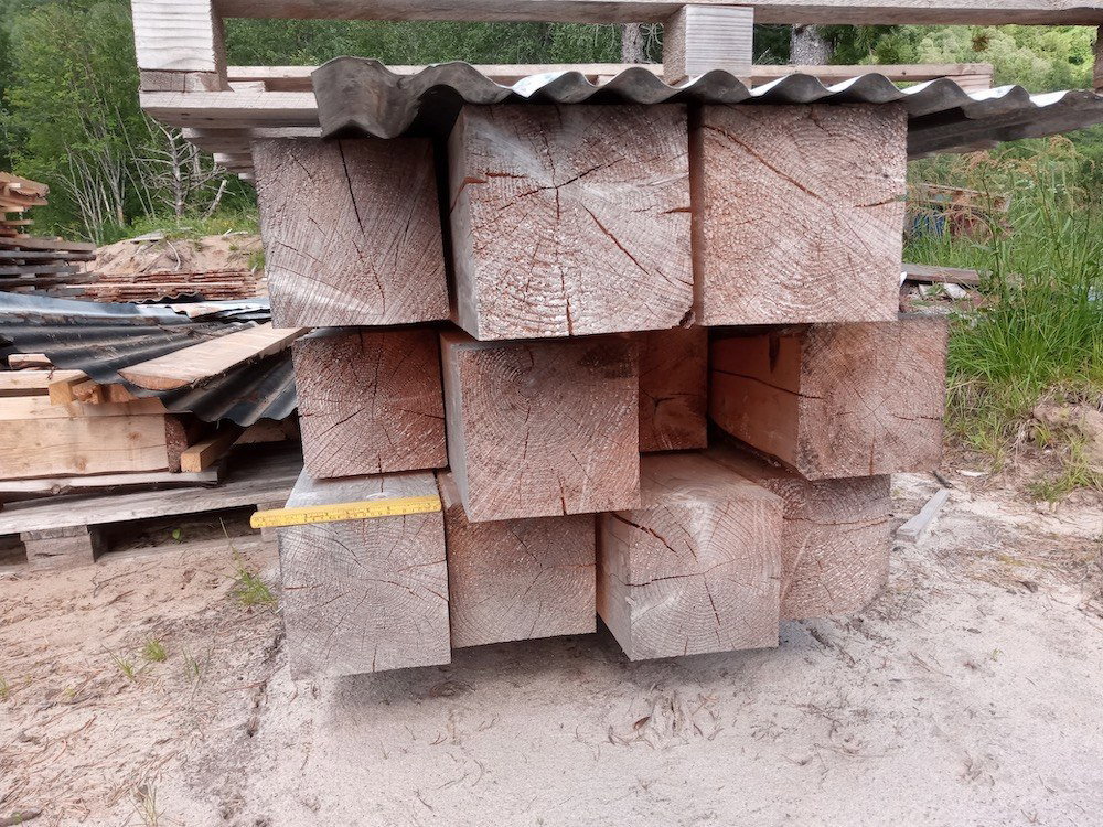Stabel med firkantbjelker, 8 × 8 tommer